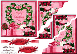 Champagne and Roses Wavy Corner Stacker