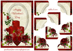 Candles and Roses Scalloped Quadro Corner Stacker