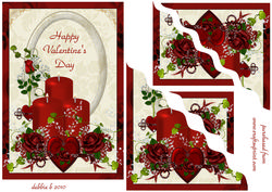 Roses and Candles Wavy Corner Stacker