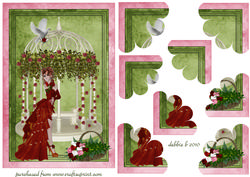 Lady in Red Quadro Petal Corner Stacker