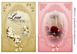 Roses, Candles and Rings Card Fronts