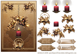 Candle and Flowers
