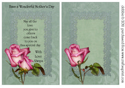 Mothers Day Frame with Rose