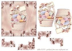 Pastel Roses and Eggs Easter Basket