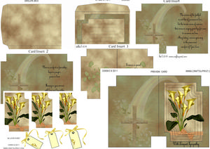 Golden Calla Lillies Sympathy Missing Corners Kit
