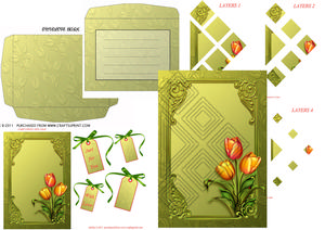 Beautiful Tulips Diamond Pyramage and Tag Kit