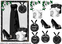 High Fashion in Black Brocade