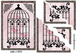 Silouette Birdcage and Little Birds