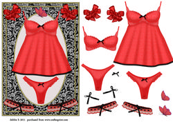 A Present for Hubby Sexy Red Lingerie