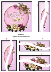 A Single Majestic Swan and Roses Wavy Edge Spiral Side Stack