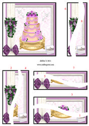 A Beautiful Wedding Cake & Bouquet
