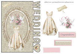 Beautiful Wedding Over the Edge Card