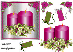 Christmas Berries and Candles
