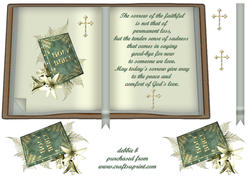 Holy Bible and Lilys Open Book Sheet
