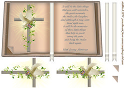 Loving Memories Open Book Sheet