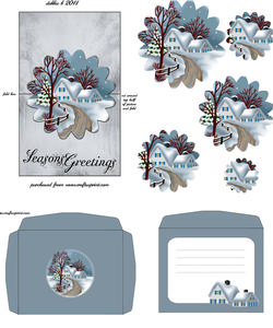 Christmas Scene Pop Out Over the Edge Kit