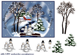 Mr and Mrs Snow and Baby Makes Three
