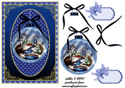 Christmas Bauble with Winters Scene