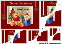 Christmas Toys Duo Corner Stacker Card