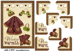 A Little Winter Warmth 4 Corner Petal Stacker
