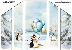 Penguins at Play Theater Fold Card