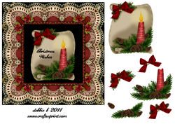 Festive Scroll and Candle
