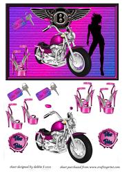 Hot Pink Biker Chick