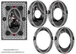 Tthe Beauty of Black Inverted Cameo Sheet