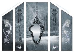 Frosted Blue Christmas Theatre Fold Card