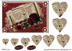 Anniversary Red Rose Heart Pyramid