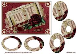Anniversary Rose Red Inverted Cameo Pyramid