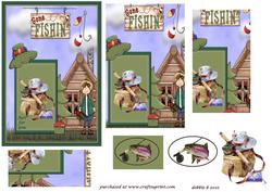 I've Gone Fishin' Pyramid Card