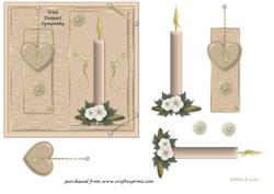 The Candle and the Heart Sympathy Card