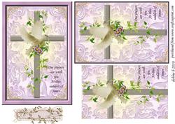 Cross and Dove Pyramid Sympathy Card