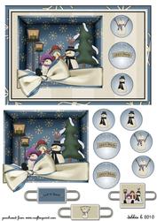 Snowman Family Shadowbox