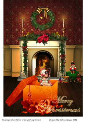 Christmas Doll in Orange Box