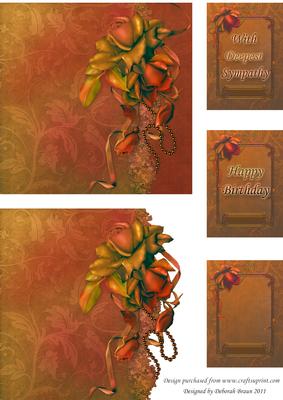 Autumn Roses and Jewels with Tags