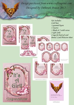Its a Girl Blush Rose Pyramid