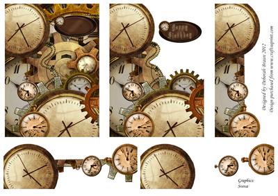 Steampunk Hands of Time Birthday