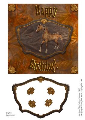 Horse Birthday Square