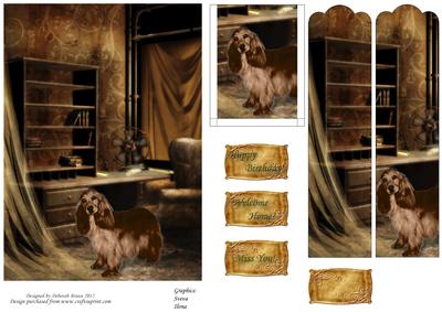 Steampunk Cocker Spaniel 3 (chocolate)
