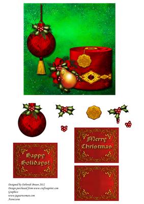 Christmas Gift and Bauble 5x5