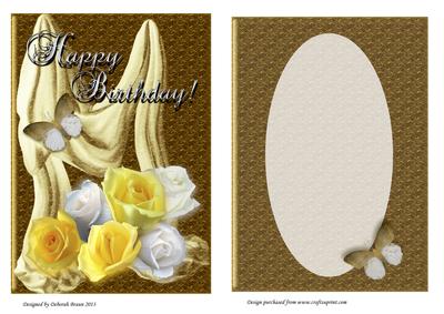 Yellow & White Roses Birthday