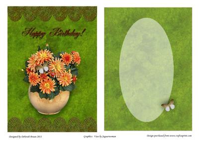 Orange Chrysanthemums Birthday