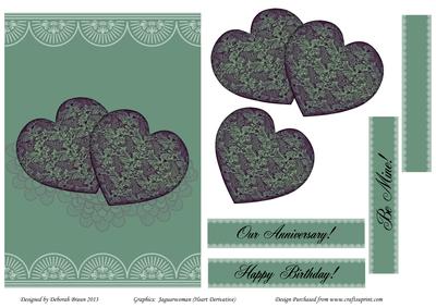Lace Hearts - Our Anniversary 2 Hearts