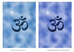 Om Symbol in Blue
