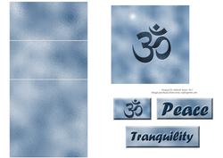 Om Symbol in Blue Easel