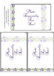 Card Protector Purple Flowers 4x6 Landscape