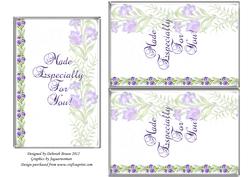 Card Protector Purple Flowers 4x6 Portrait