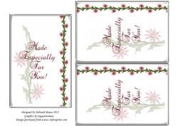 Card Protector Red Flowers 4x6 Portrait
